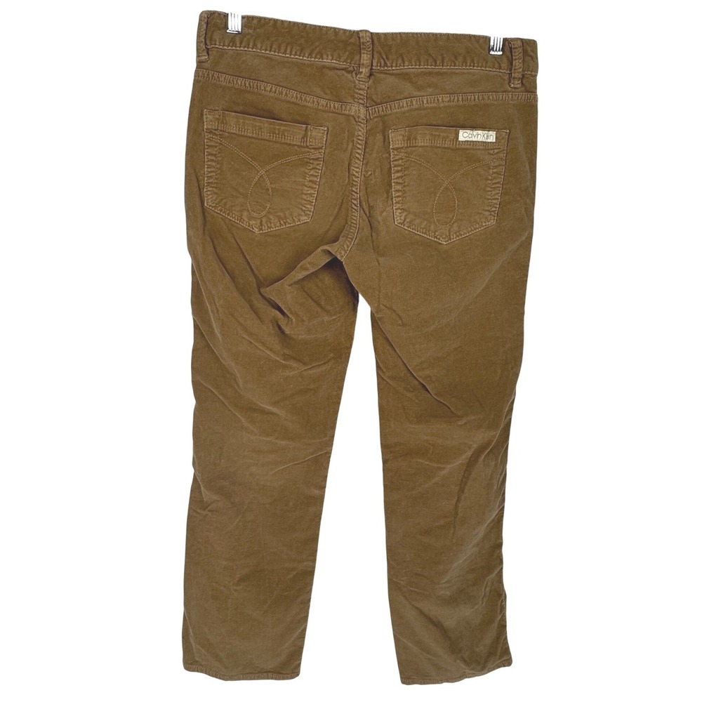 Vtg 90 Y2K Calvin Klein Corduroy Pants Jeans Academia 8 Bootcut Camel Mid Rise